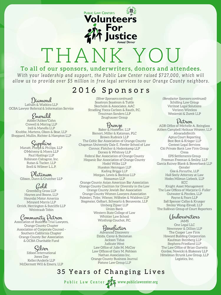 Thank you to our sponsors